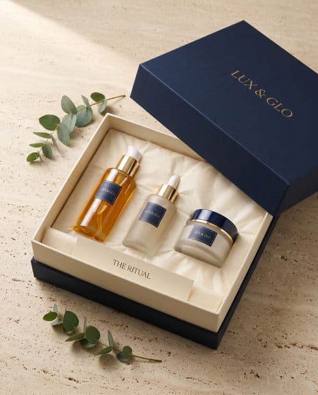 The Lux & Glo ritual box — working design, in development